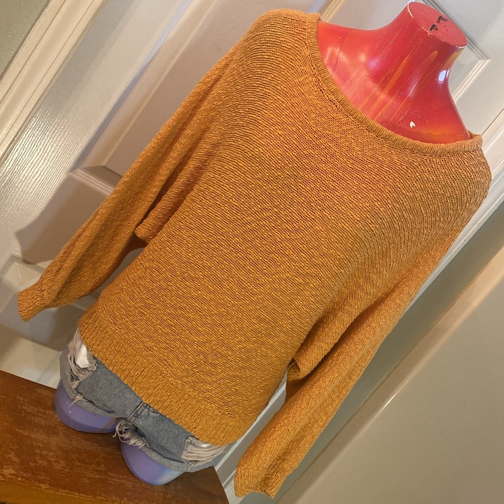 La Hearts Mustard Knit Sweater